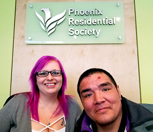 Phoenix Residential Society supervisor Kendra Giles and Phoenix Society client Harley Kye.